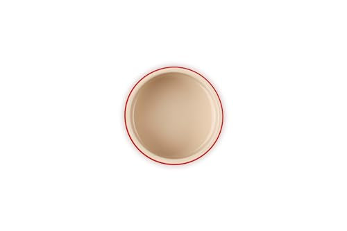 Le Creuset Cerise glaze detail highlights nonporous and chip resistant surface