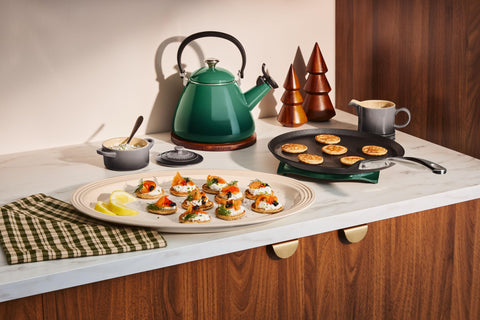 Le Creuset tempered glass lid fits up to 425°F