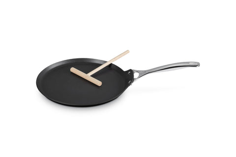 Le Creuset Toughened Nonstick PRO Crepe Pan with Rateau for even browning