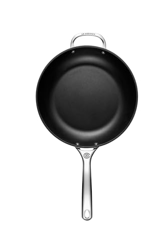 Interior texture of Le Creuset PRO pan promotes browning and easy cleaning