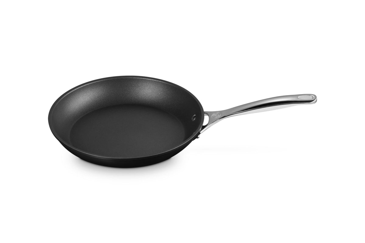 Le Creuset Toughened Nonstick PRO 10-inch pan, front view, even heating for browning.