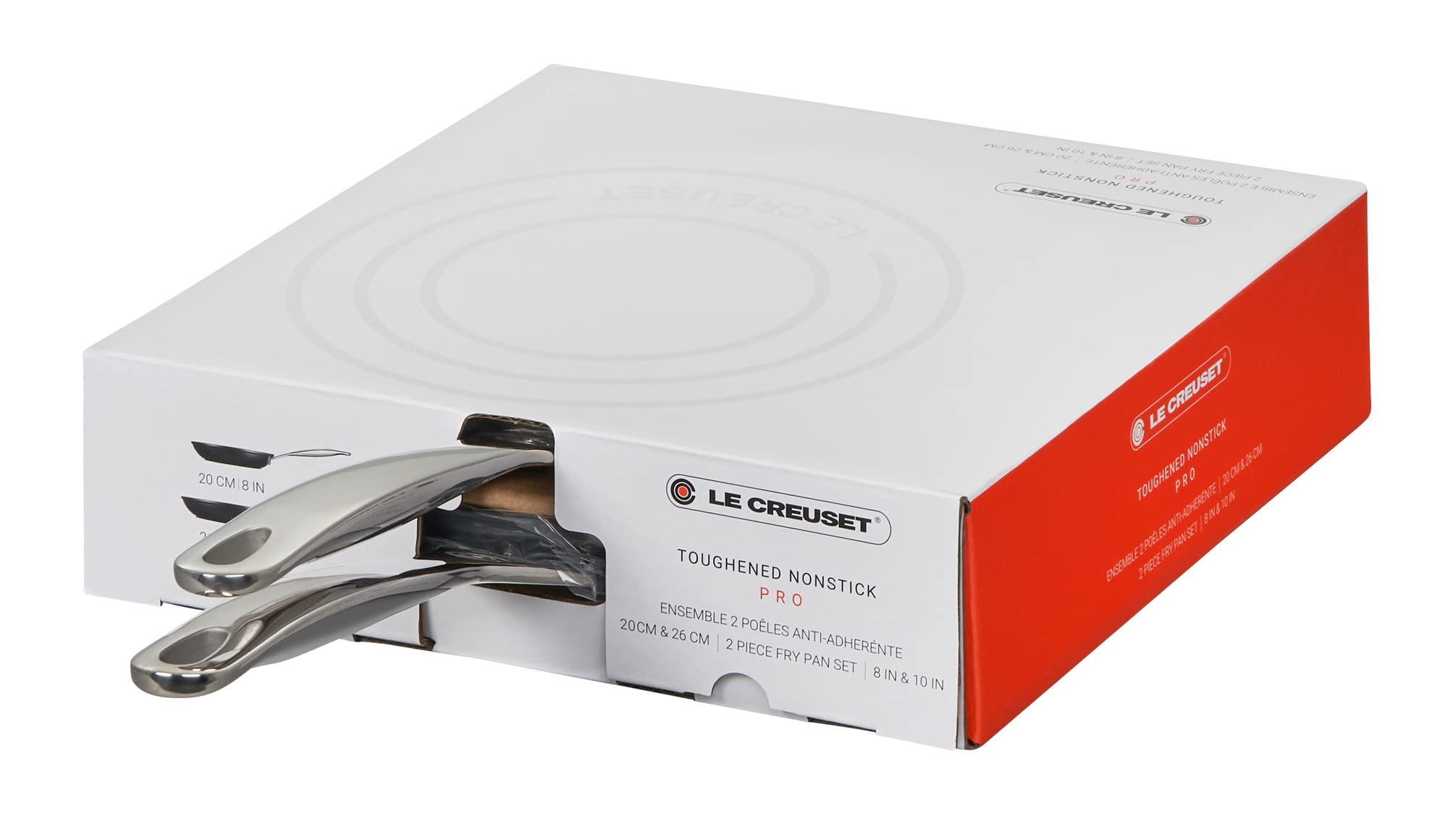 Le Creuset Toughened Nonstick PRO set on stovetop showcasing durable nonstick performance.