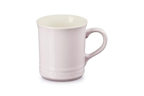 Le Creuset Vancouver Mug Shallot, side view, vibrant glaze resists stains and flavor transfer.