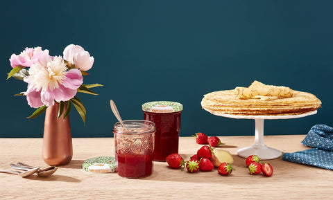 Le Parfait jars store dry goods and keeps pantry tidy