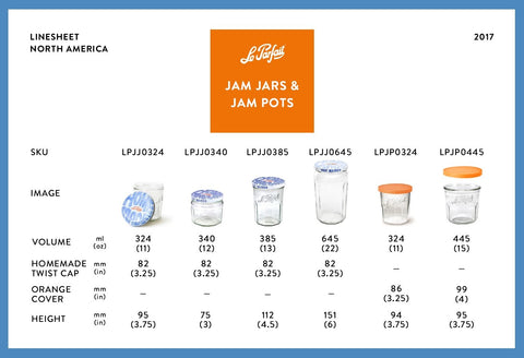 Le Parfait faceted glass jar with non-slip body ideal for pantry storage