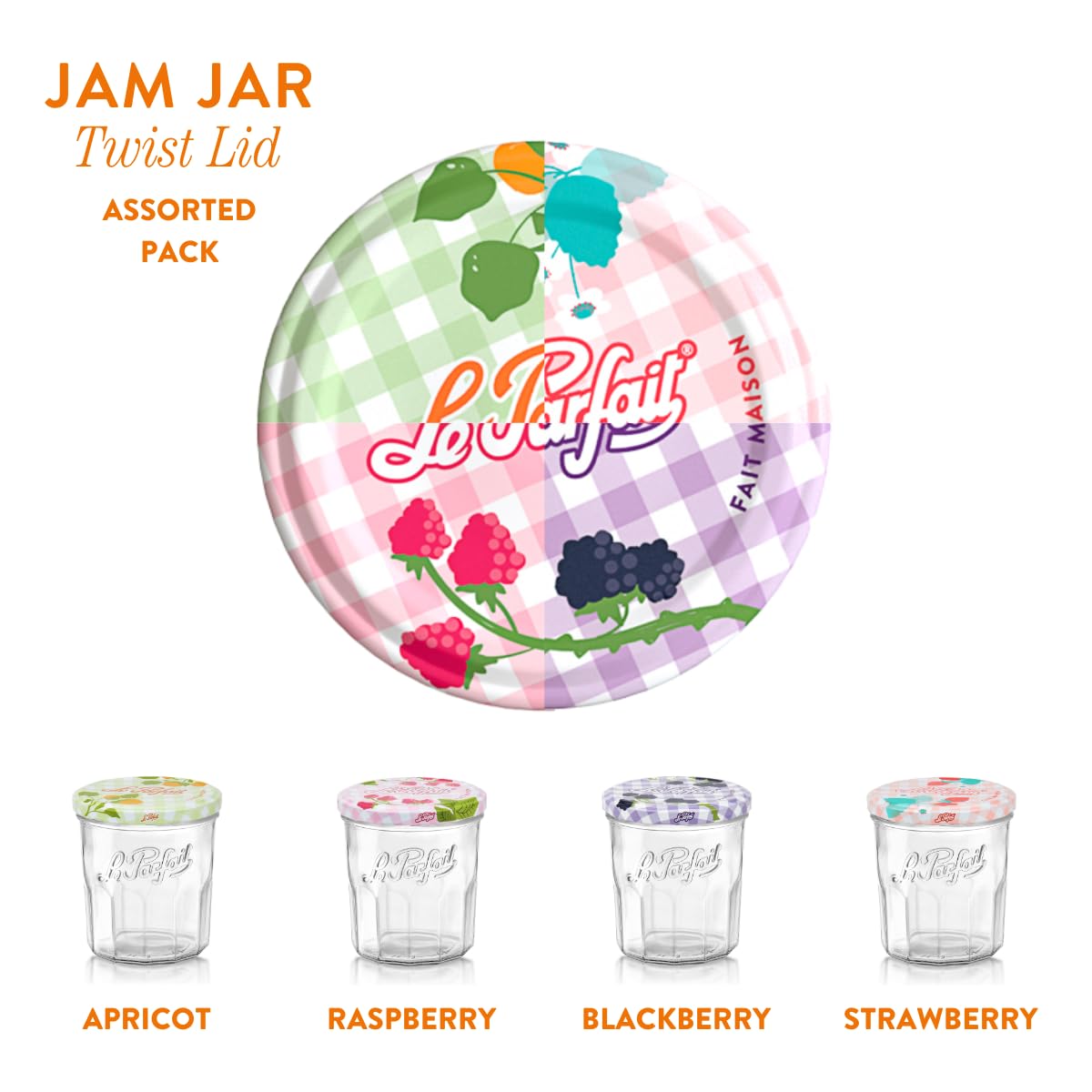 Le Parfait jam jar with airtight metal lids keeps flavors intact