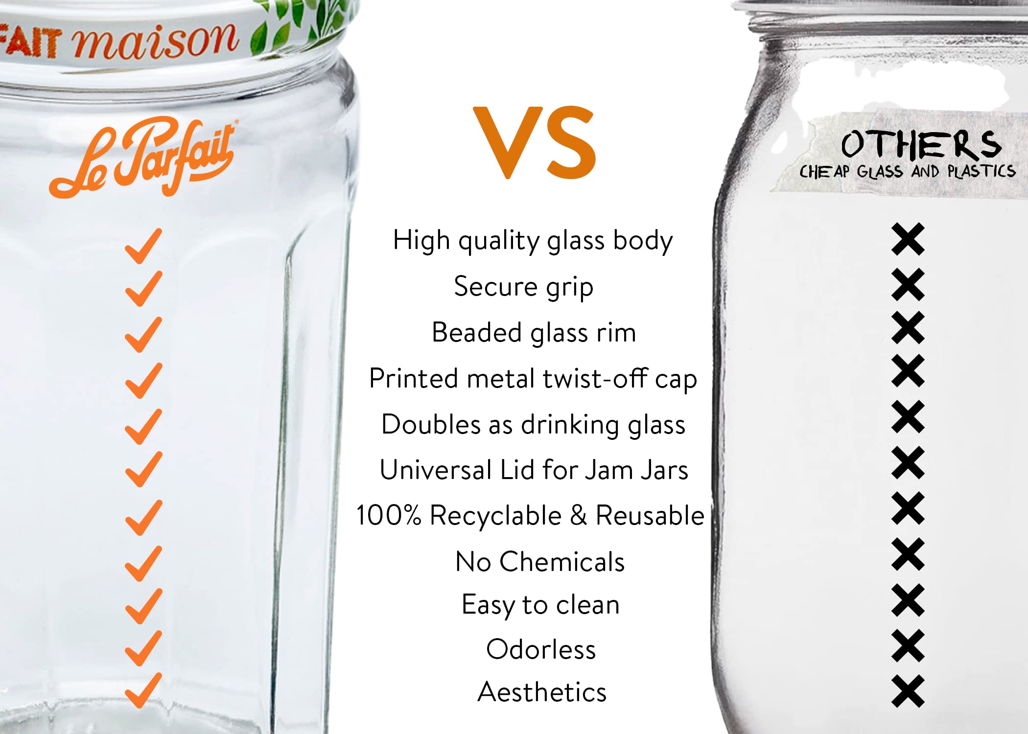 Le Parfait professional kitchen jar for chefs and bakers
