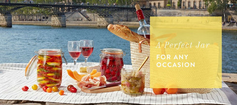 Le Parfait Super Jar airtight-lid 500ml preserves freshness and helps sealing.