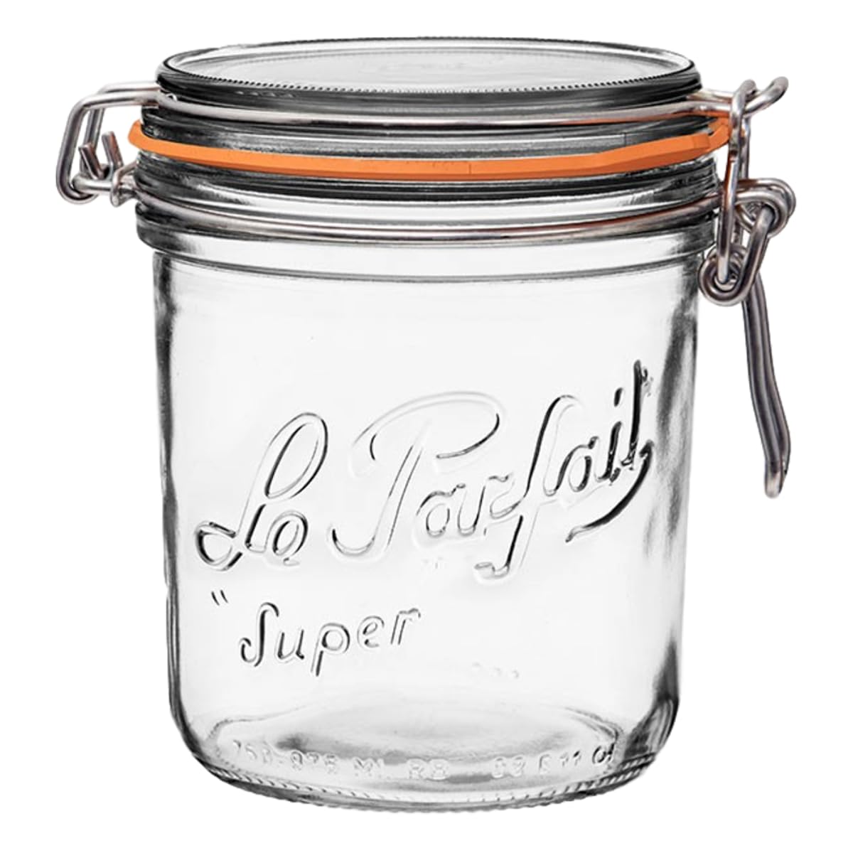 Le Parfait Super Terrine 750ml with straight body, ideal for preserving jams and pickles.