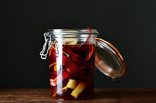 Le Parfait jar filled with preserves illustrates homemade gifting possibilities.