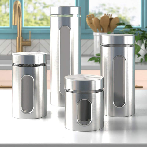Le'raze spices canister with airtight lid maintains aroma and flavor