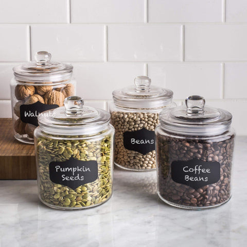 Le'raze two-pack glass canisters ready for pantry organization