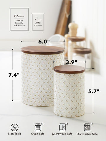 LE TAUCI 25 oz small jar great for coffee beans or tea.