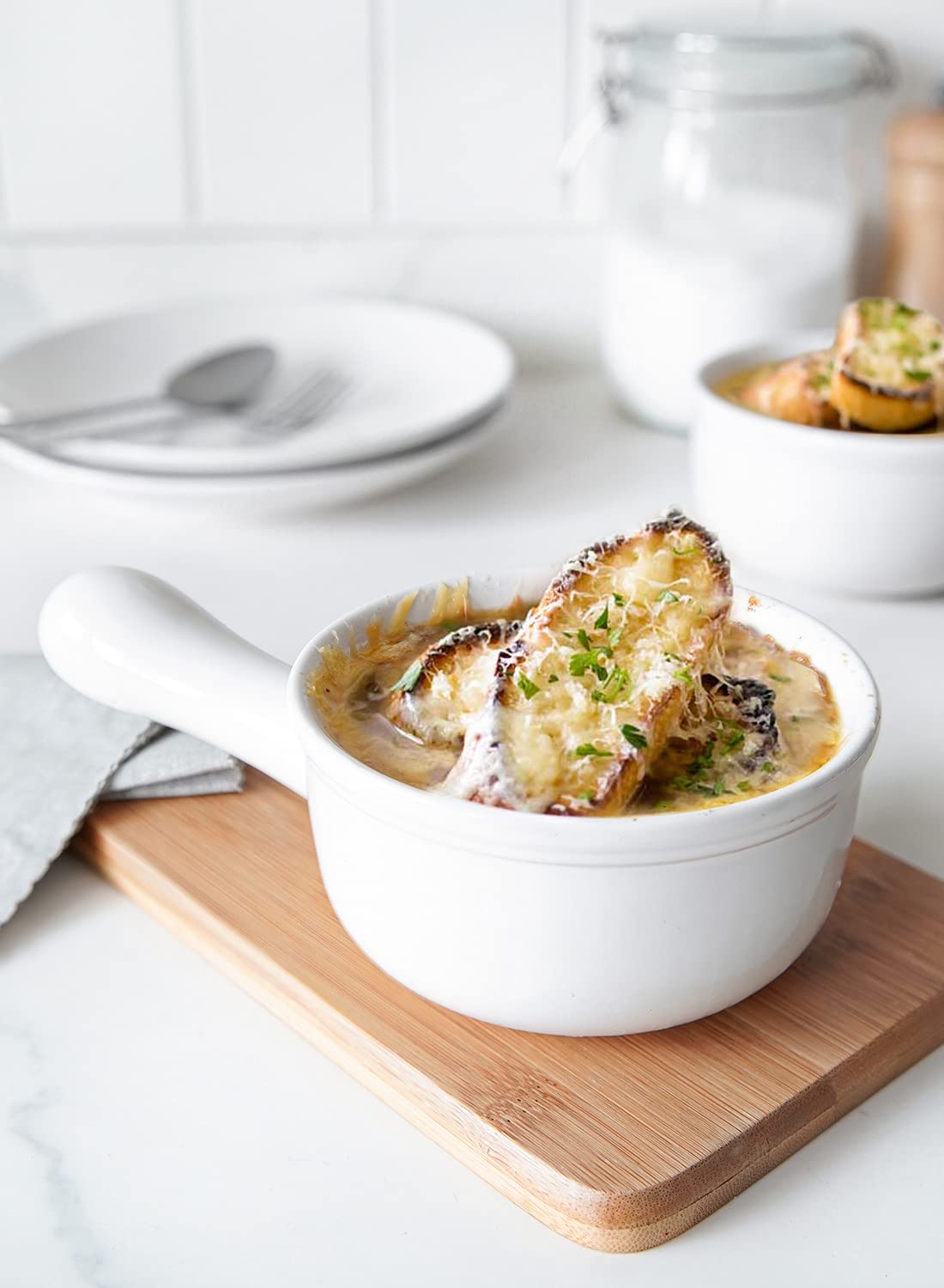LE TAUCI ceramic onion soup bowl 15oz ideal for rich, comforting meals.