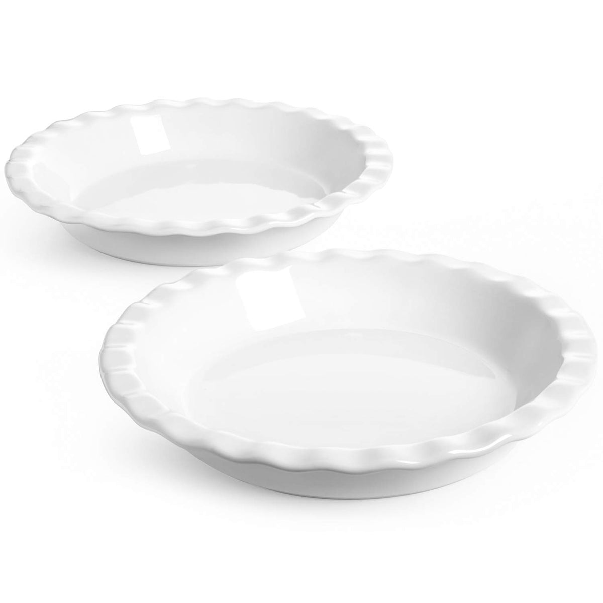 LE TAUCI ceramic pie pan with fluted edge for an even crust