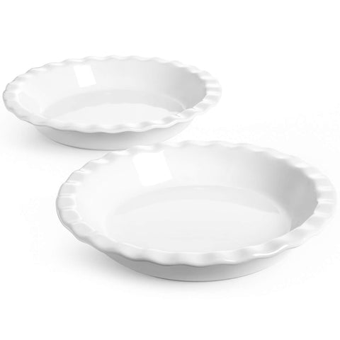 LE TAUCI ceramic pie pan with fluted edge for an even crust