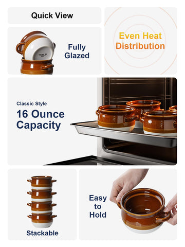 LE TAUCI ceramic bowls prevent spills with deep design