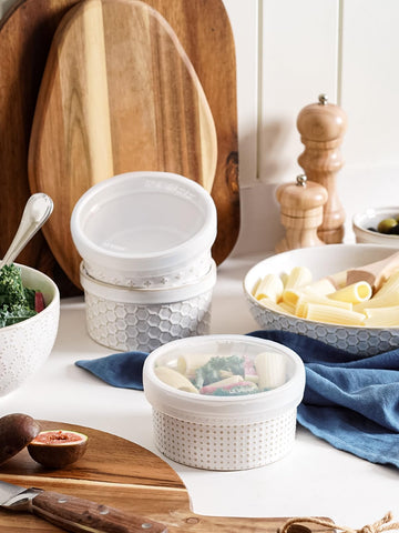 LE TAUCI creme brulee ramekin set for individual desserts and prep.