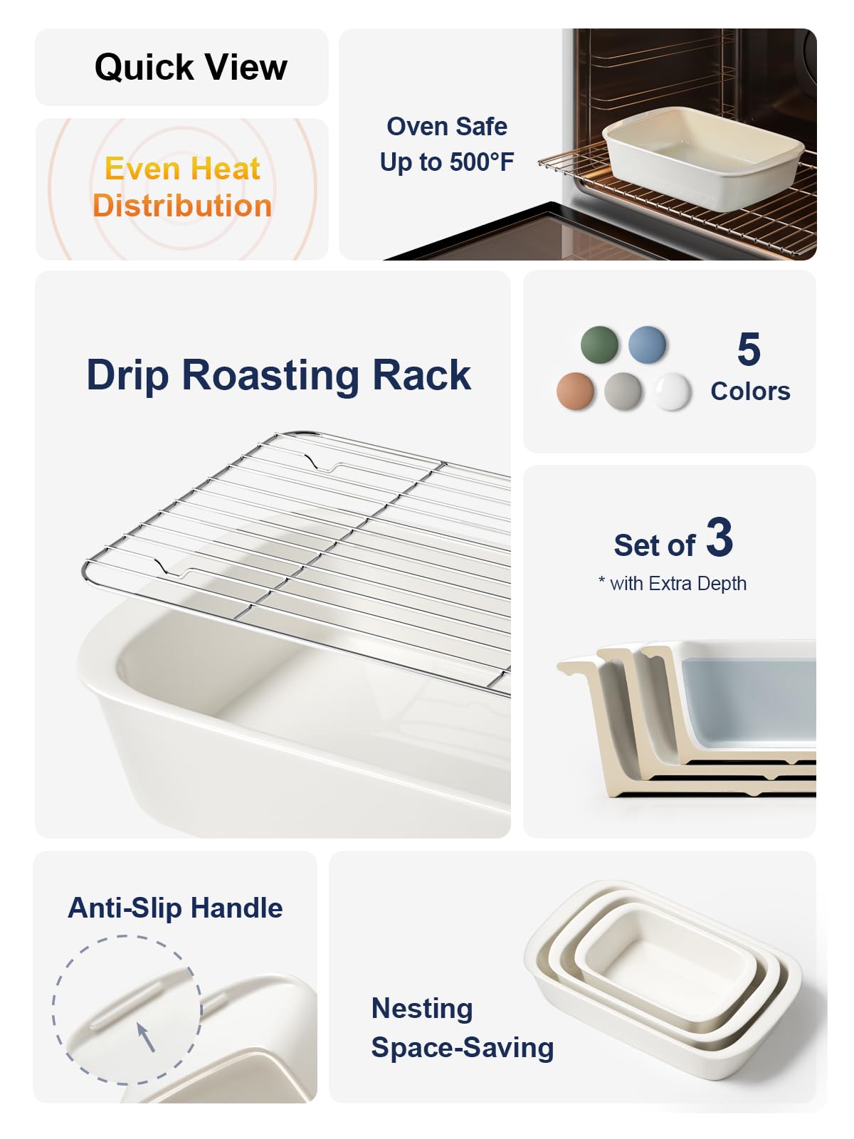 LE TAUCI medium casserole pan ideal for weeknight casseroles and sides.