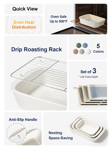 LE TAUCI medium casserole pan ideal for weeknight casseroles and sides.
