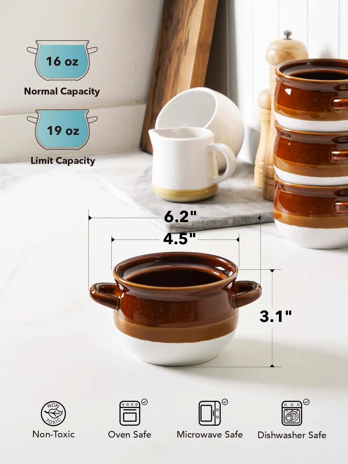 LE TAUCI bowls feature deep design for generous portions