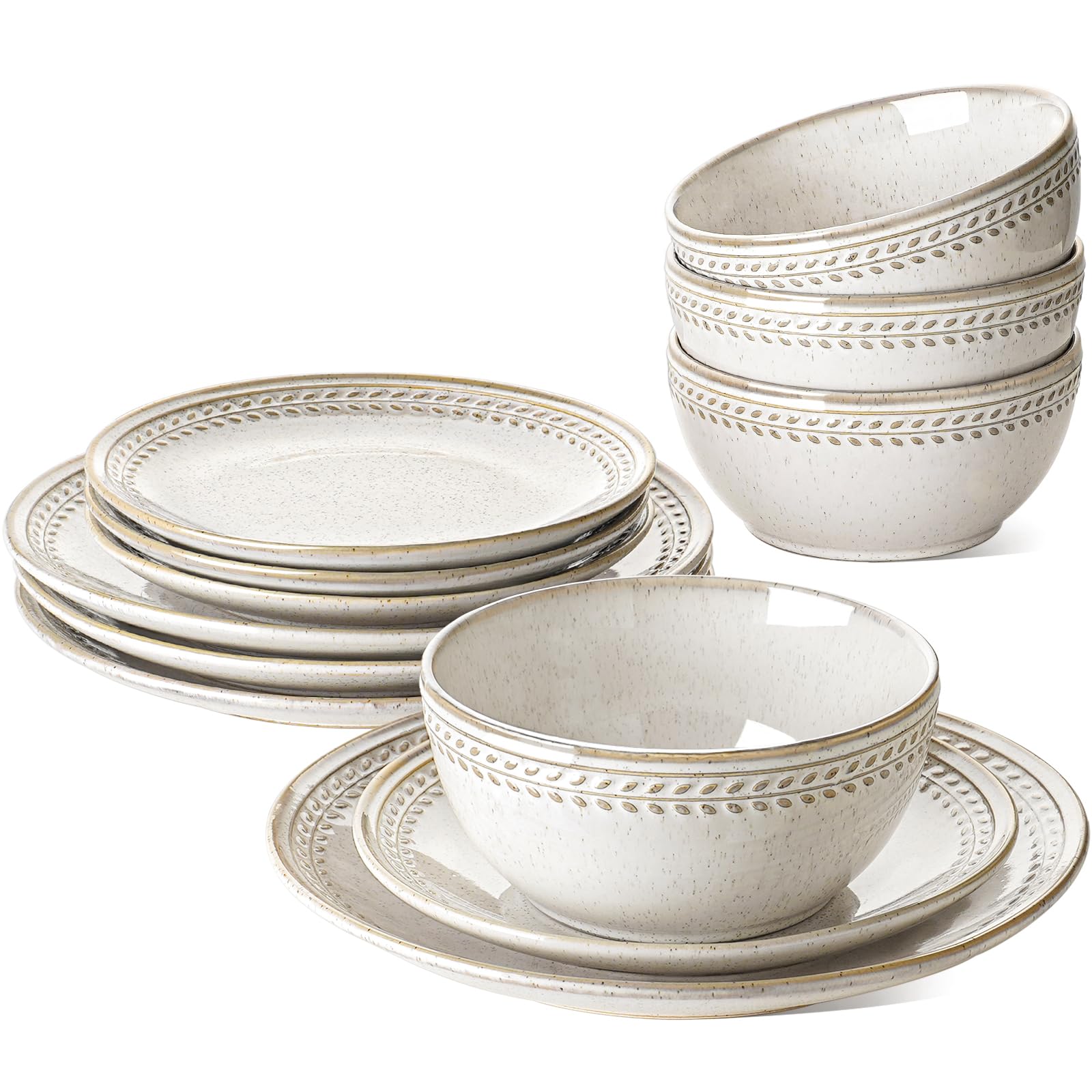 LE TAUCI 10-inch dinner plate in reactive beige for everyday meals
