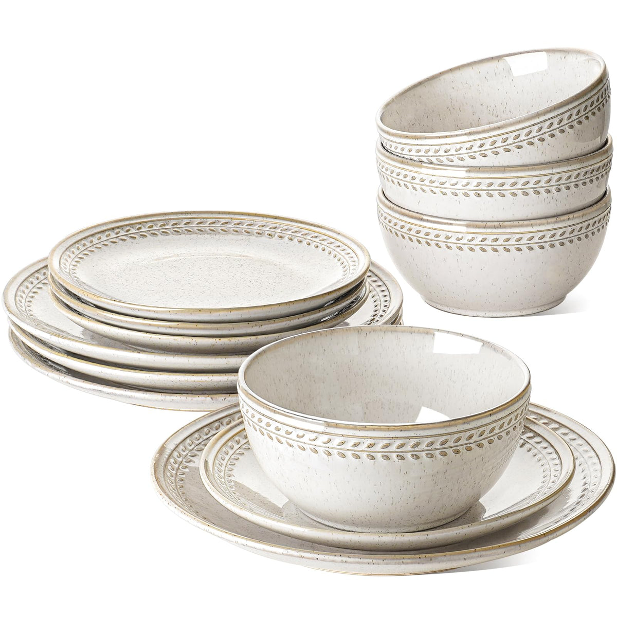 LE TAUCI 10-inch dinner plate in reactive beige for everyday meals