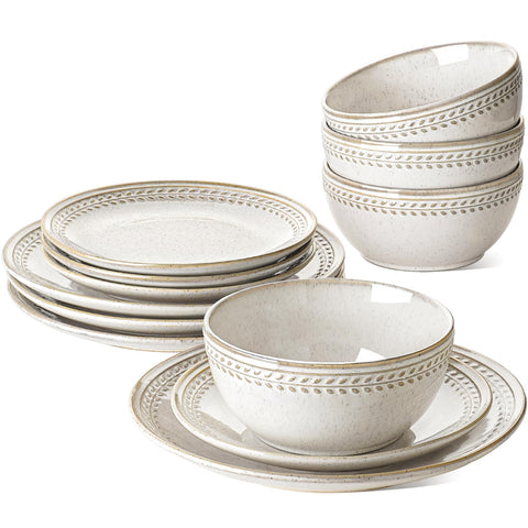 LE TAUCI 10-inch dinner plate in reactive beige for everyday meals