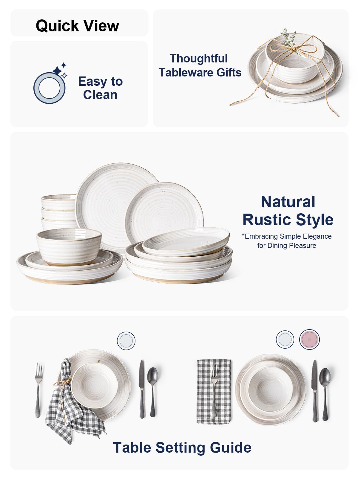 LE TAUCI dinnerware irregular edges add natural charm to meals
