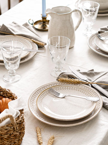 LE TAUCI stackable dinnerware saves cabinet space and stays neat