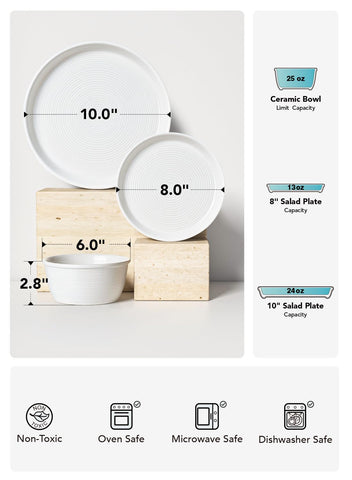 LE TAUCI Dishes Set 4 bowls showing deep shape ideal for sauces