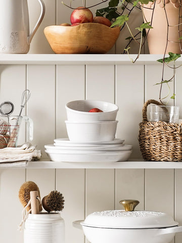 LE TAUCI Dishes Set 4 deep dinner plate helps prevent spills during serving