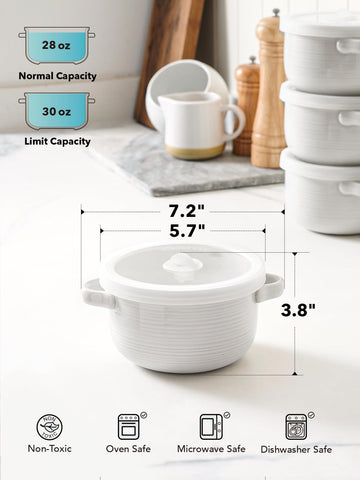 LE TAUCI dishwasher safe ceramic bowls for easy cleanup