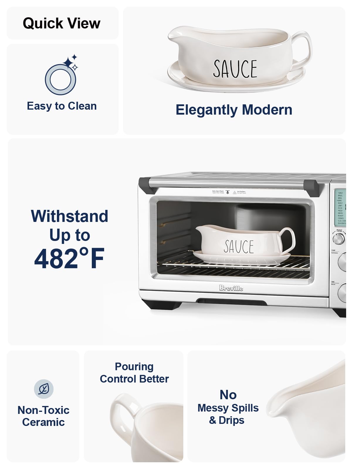 LE TAUCI dishwasher-safe serving boat complements holiday spreads and everyday dinners.