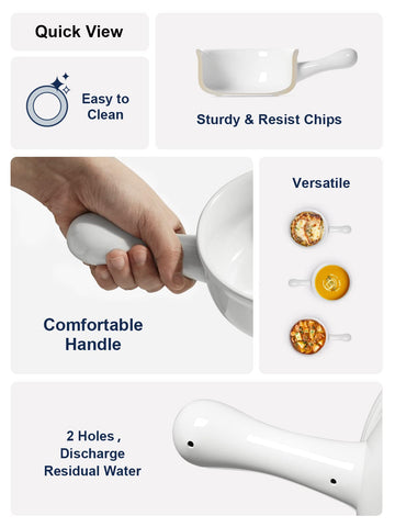 LE TAUCI dishwasher safe bowl for easy cleanup after meals.
