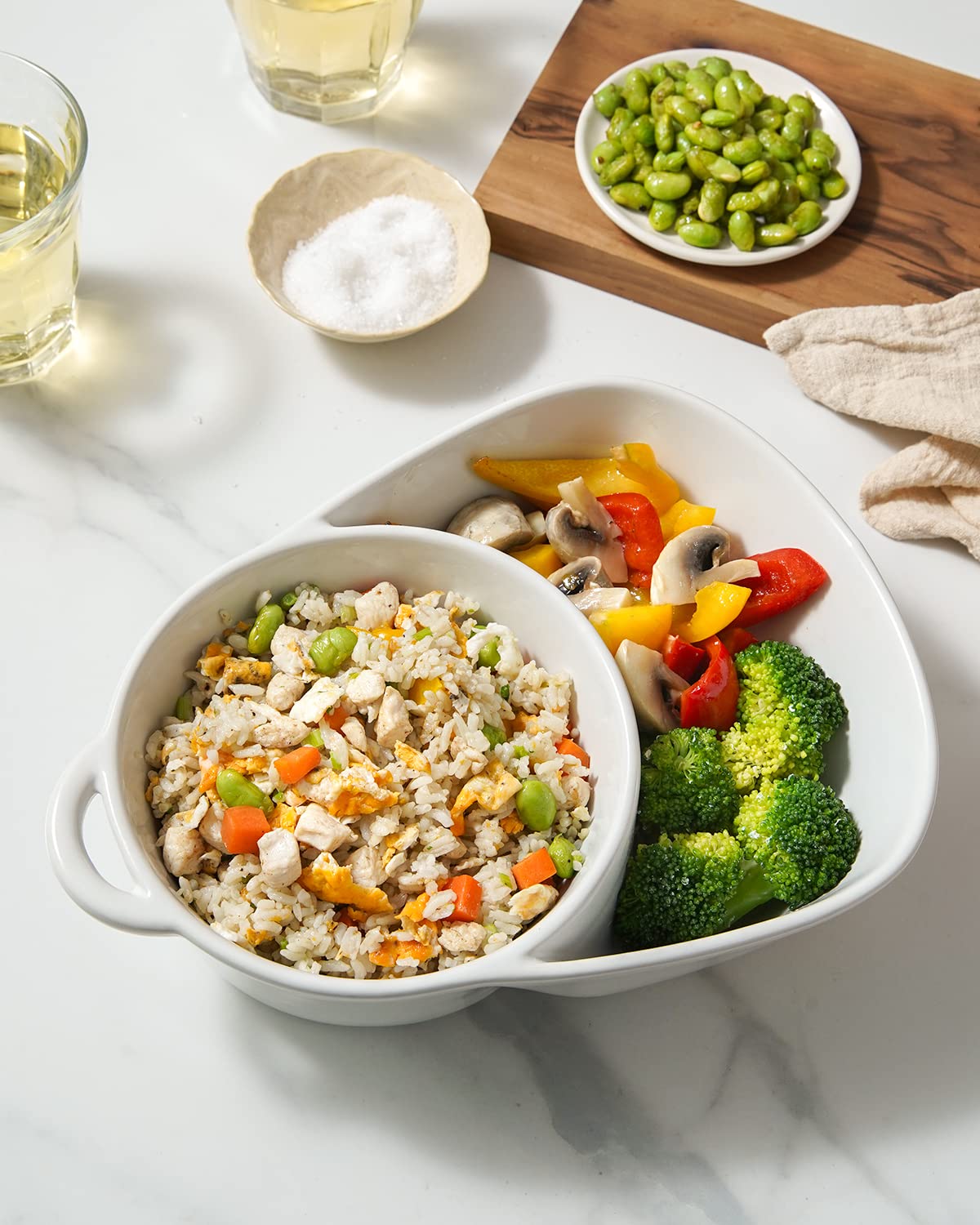 LE TAUCI white ceramic bowls pair with weddings, housewarmings, and holidays.