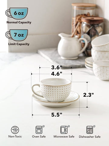 LE TAUCI embossed ceramic exterior texture adds farmhouse charm.
