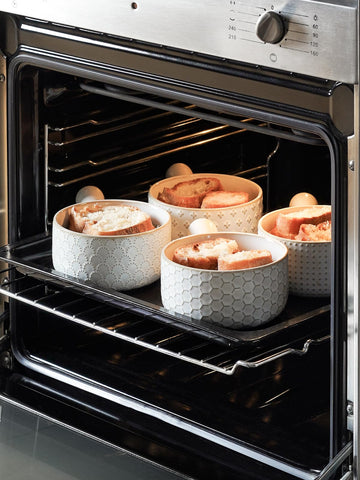 LE TAUCI embossed-pattern bowls add dining elegance