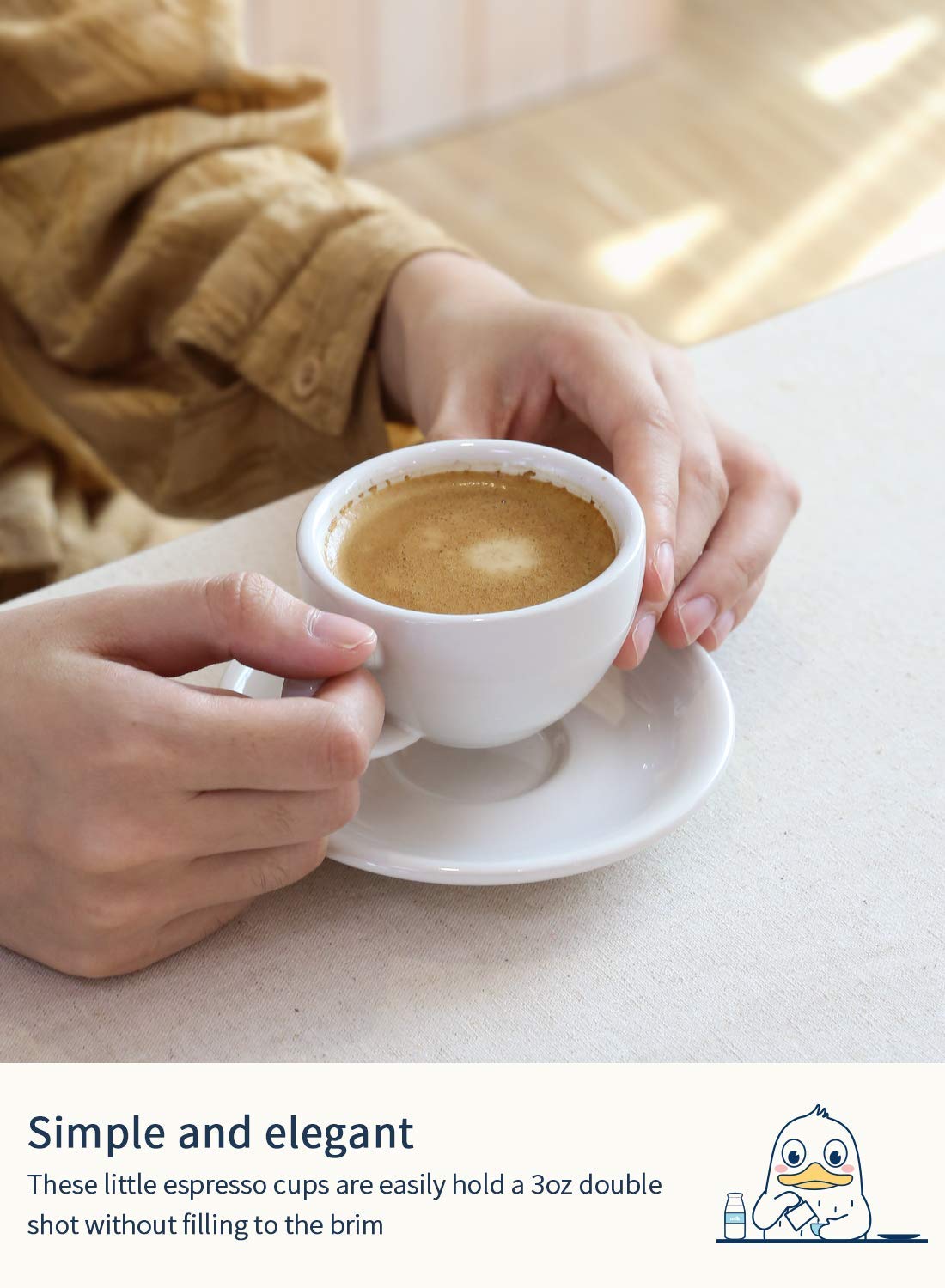 LE TAUCI espresso cup with comfortable handle for easy lifting