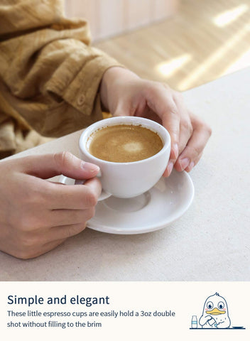 LE TAUCI espresso cup with comfortable handle for easy lifting