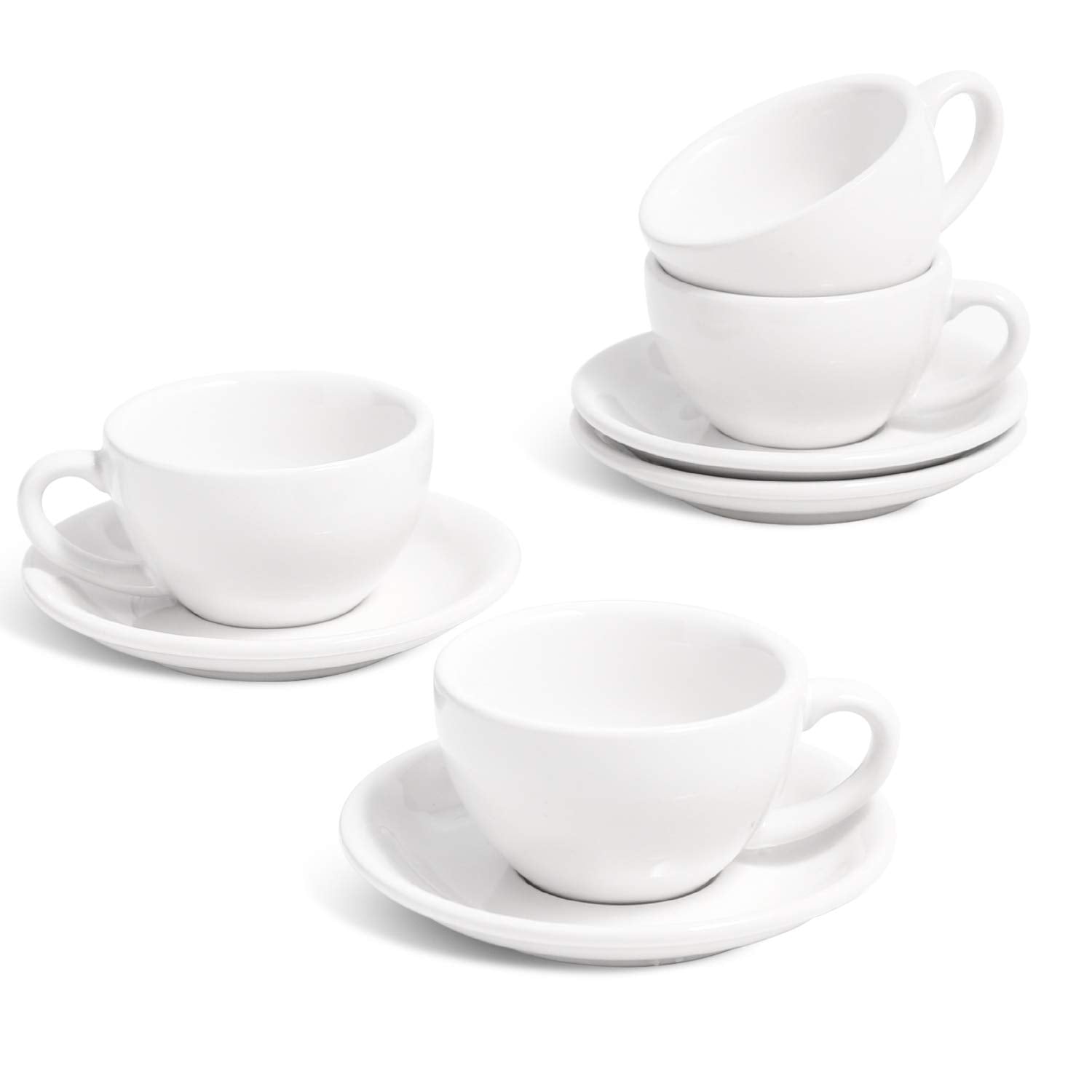 LE TAUCI espresso cups with saucers set for home café enjoyment