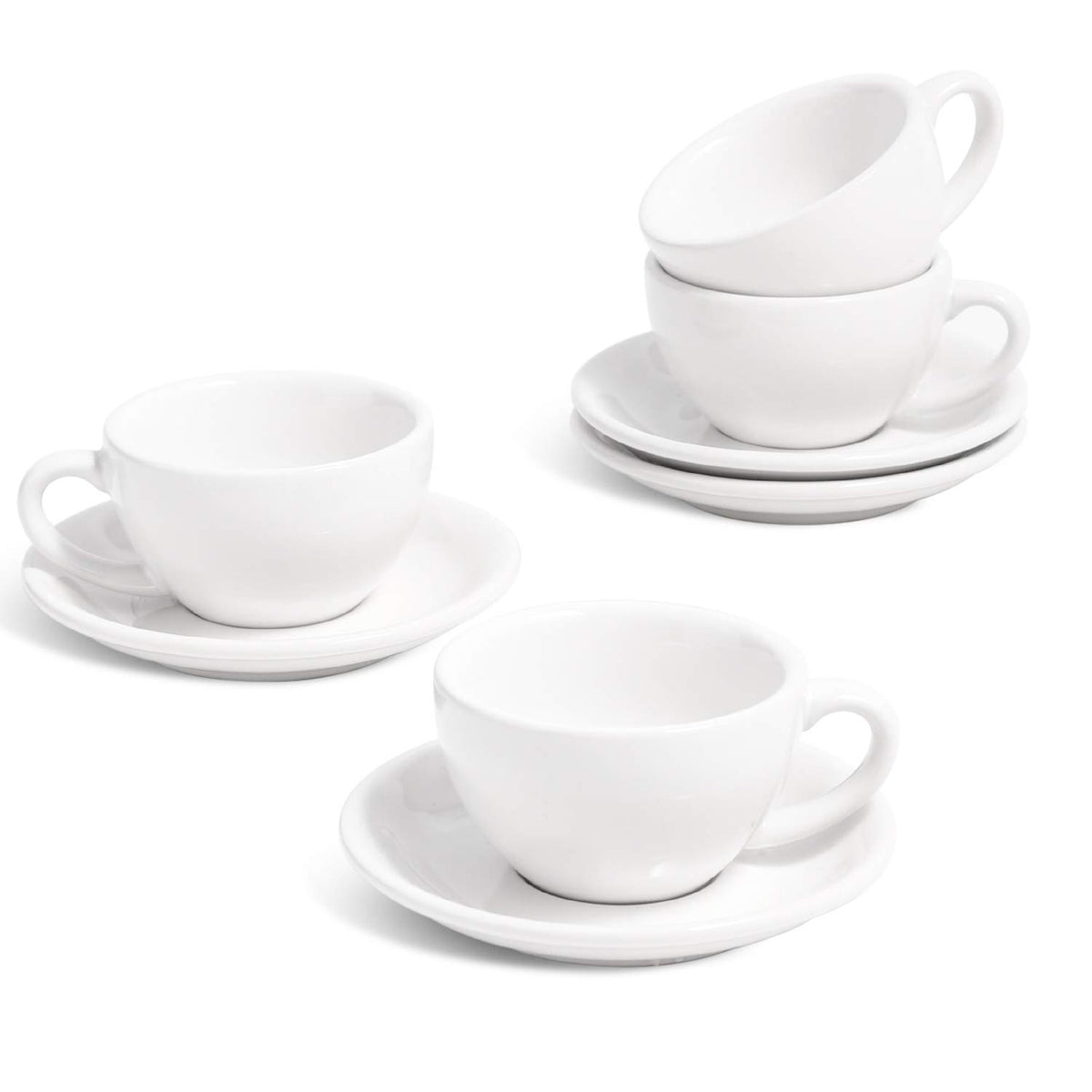 LE TAUCI espresso cups with saucers set for home café enjoyment