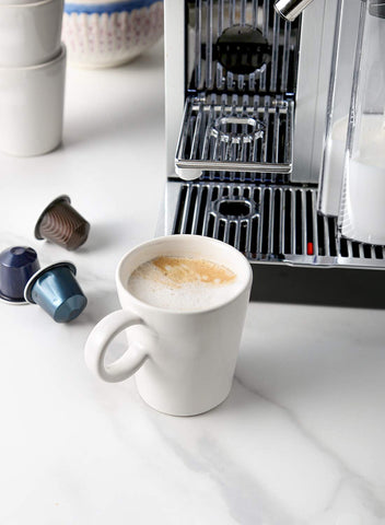 LE TAUCI 5 oz mug showing heat retention and sturdy build