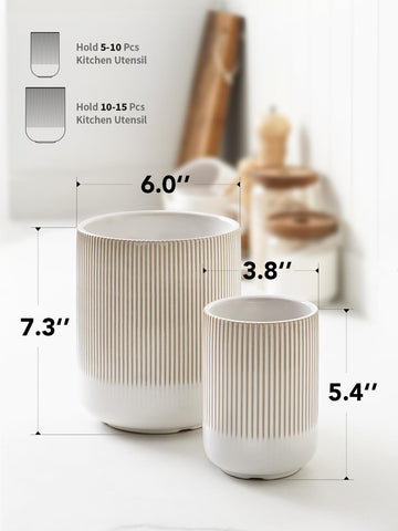LE TAUCI arctic white holders complement modern and farmhouse kitchens