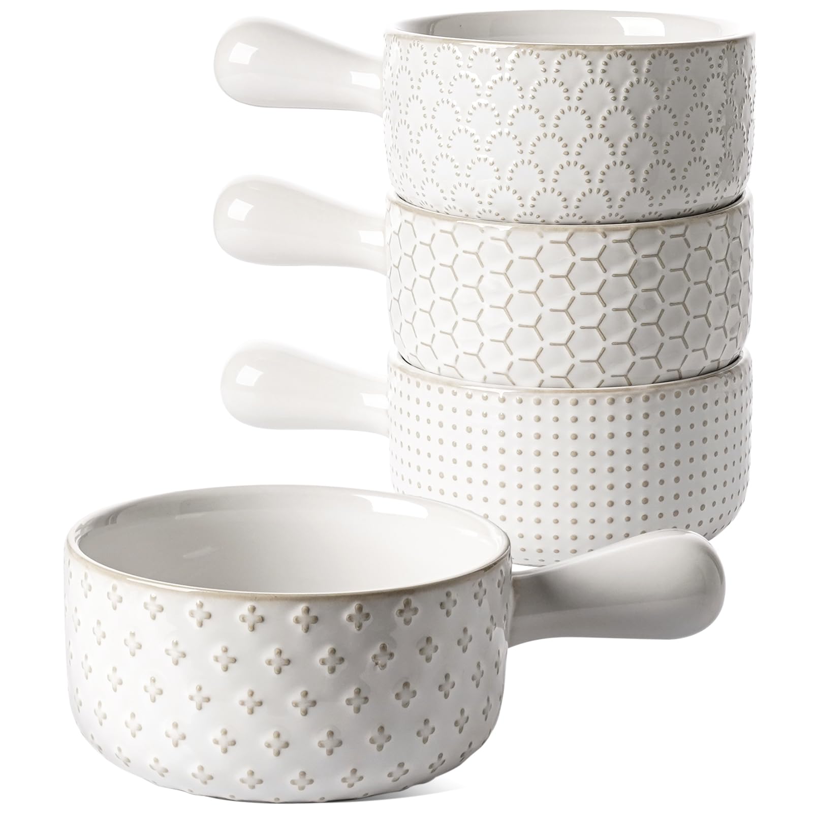 LE TAUCI 18oz bowls with handles for easy serving