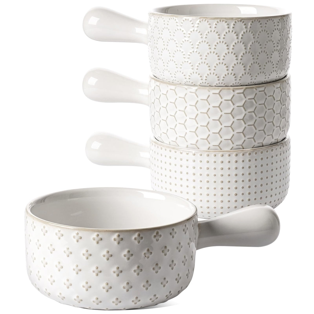 LE TAUCI 18oz bowls with handles for easy serving