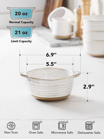 LE TAUCI handmade-like bowl adds rustic charm to everyday dining