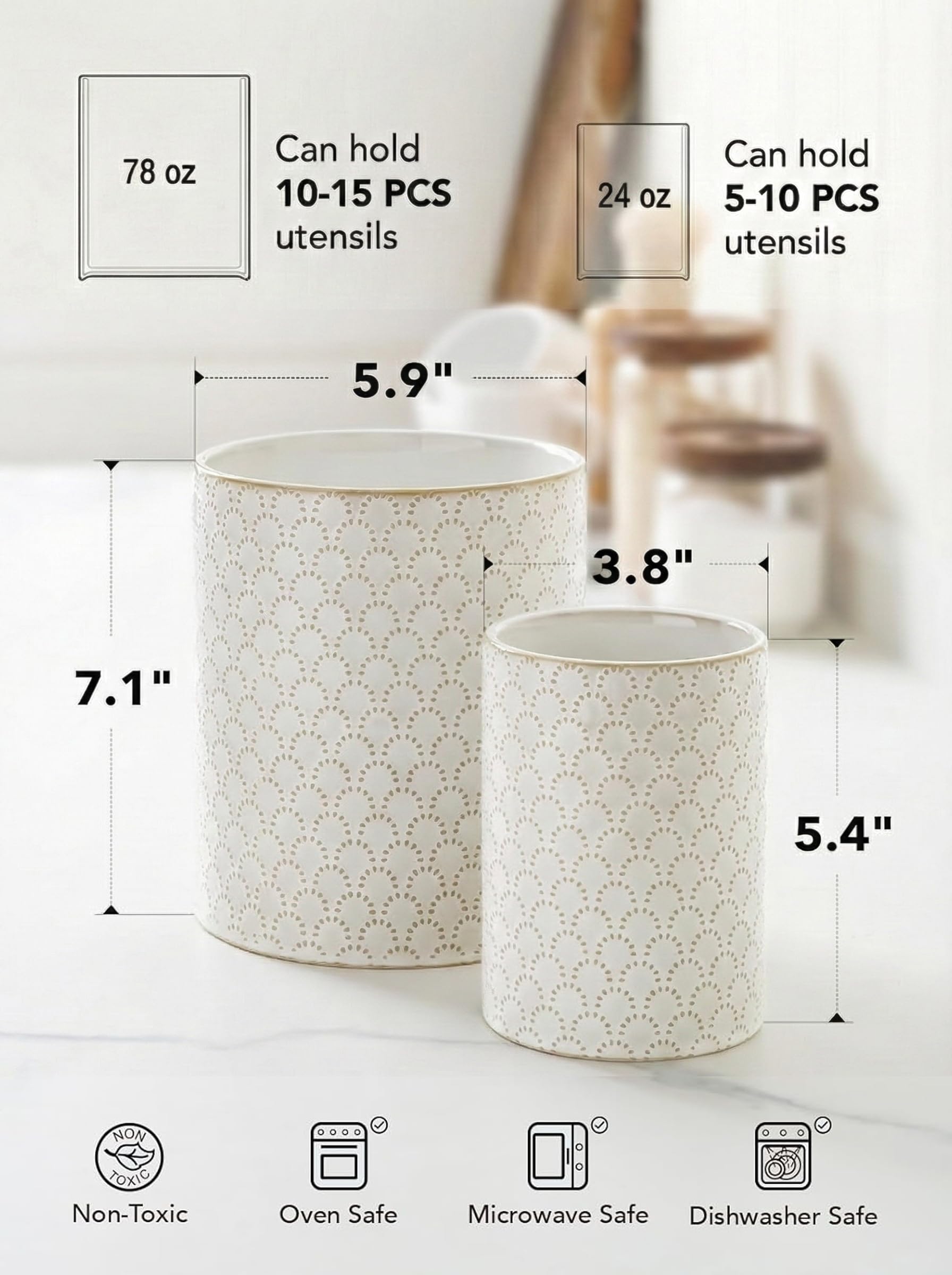 LE TAUCI heavy-duty ceramic construction resists tipping during cooking.