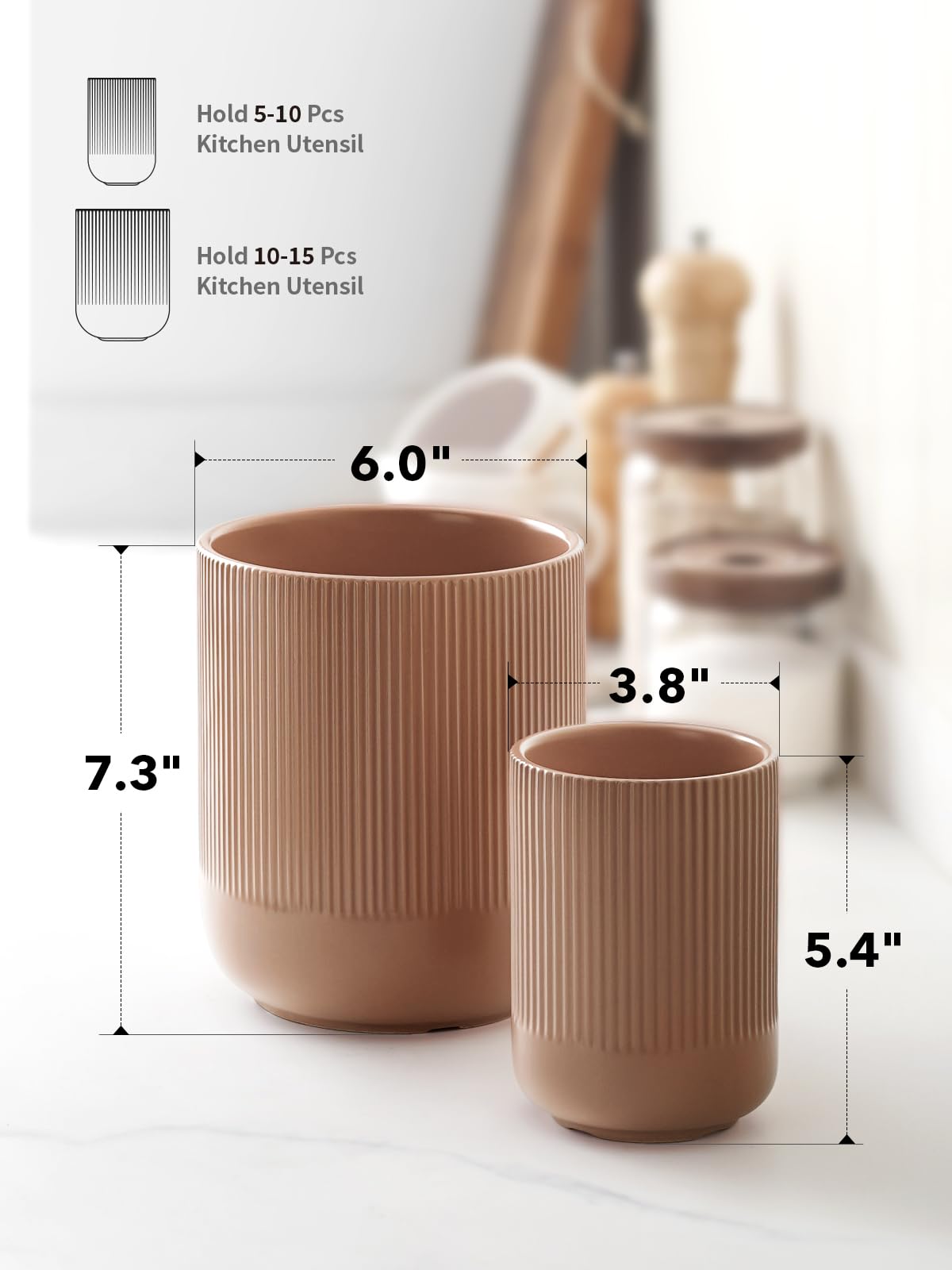 LE TAUCI heavy-weight ceramic design stays securely upright during use