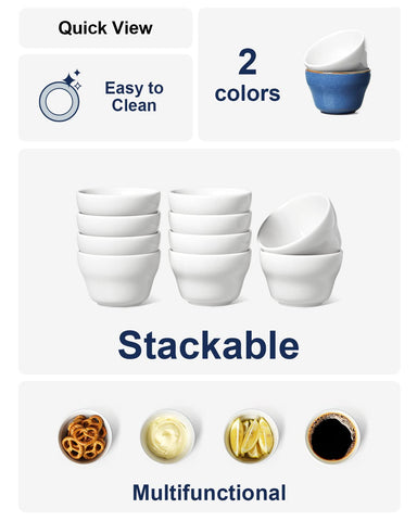 LE TAUCI ice cream bowls 8oz white, perfect for small servings.
